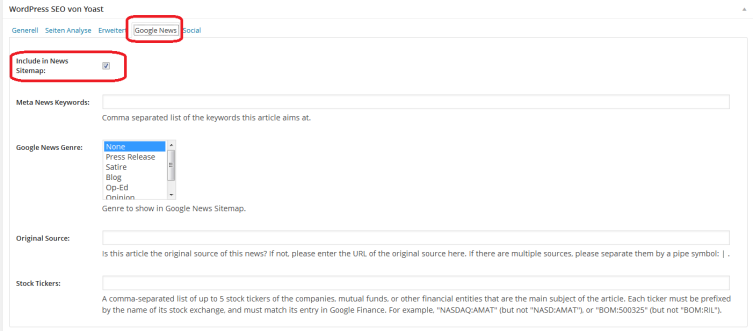 yoast seo google news