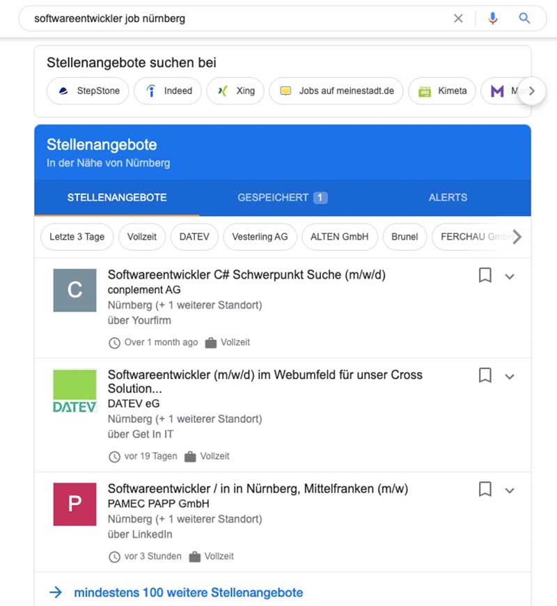 google for jobs