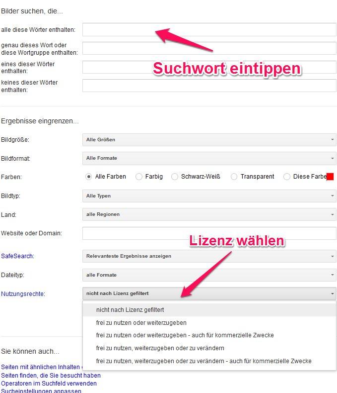 lizenzfreie bilder google
